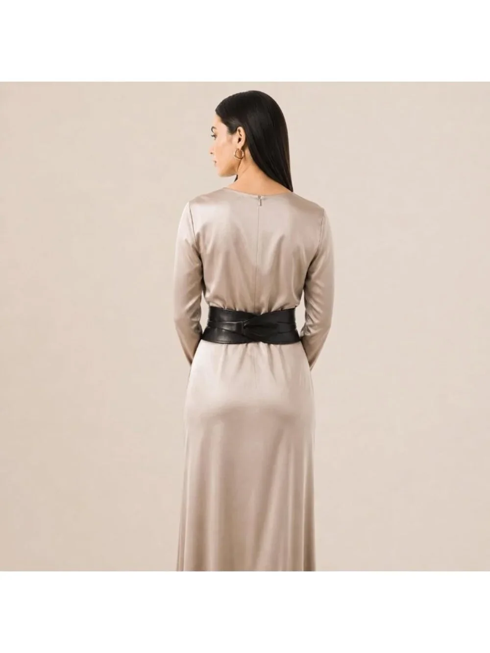 Stylish Italian Leather Obi Belt for Women - Chic Fashion Accessory, Versatile